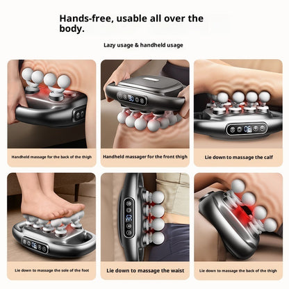 Electric Muscle Massage Gun – Deep Tissue Body Massager with 16 Attachments