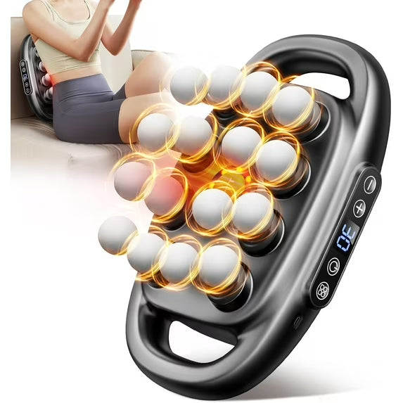 Electric Muscle Massage Gun – Deep Tissue Body Massager with 16 Attachments