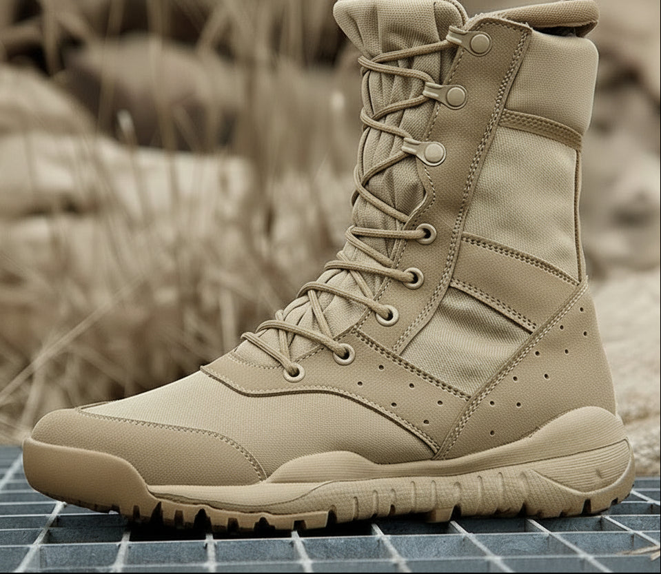 Summer Lightweight Tactical Combat Boots for Men & Women – Breathable Mesh Outdoor Hiking & Training Shoes