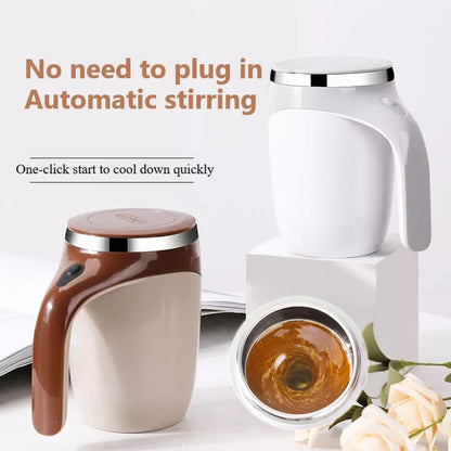 Rechargeable Electric Automatic Stirring Cup – Magnetic Coffee & Milkshake Mixer